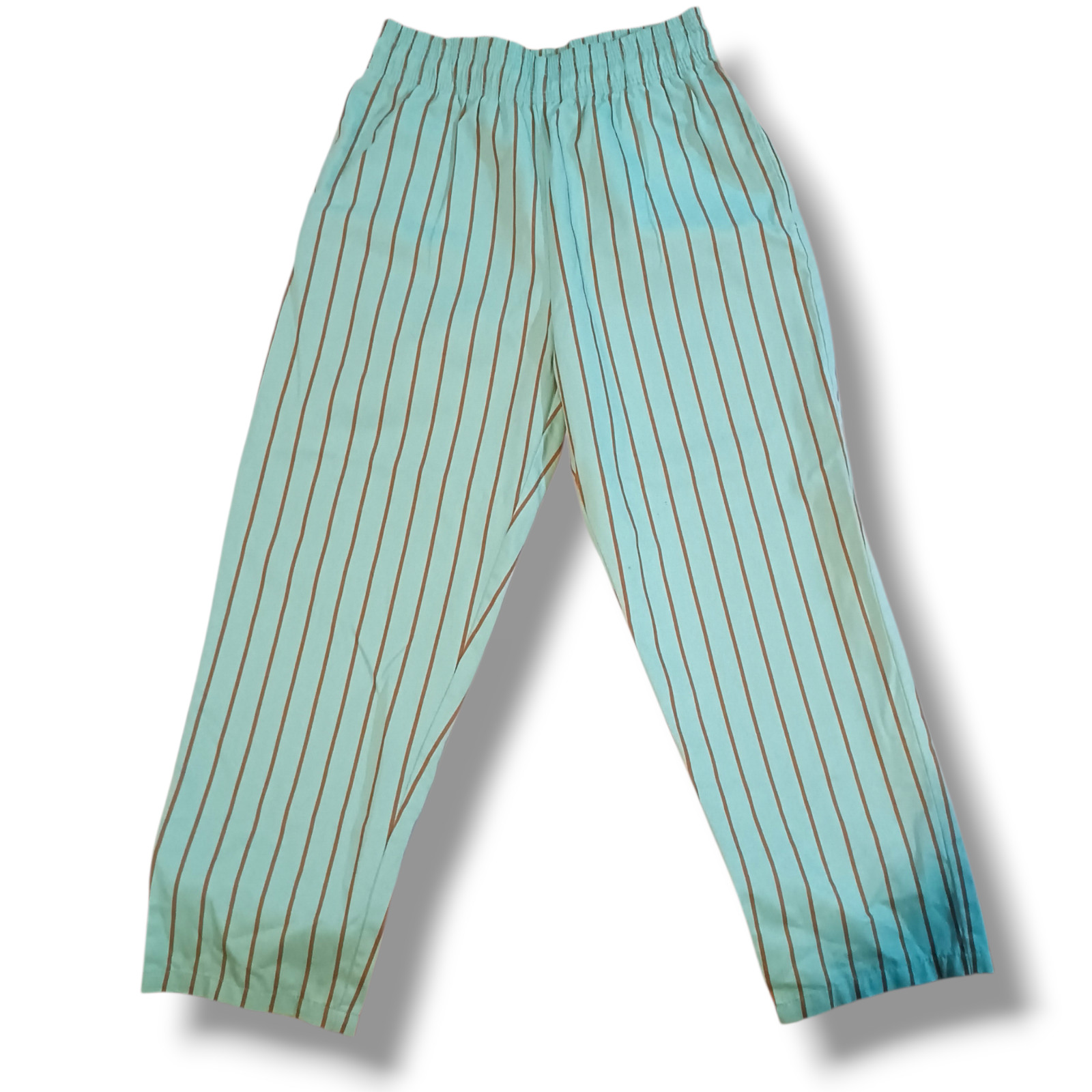 Cookman Mint Chocolate Striped Chef Pants-Large-Unisex-Pockets-String Loop