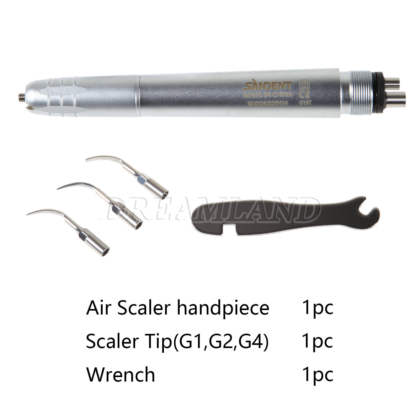 USA Dental Ultrasonic Air Perio Scaler Handpiece Hygienist 2 4 Holes with 3 Tips
