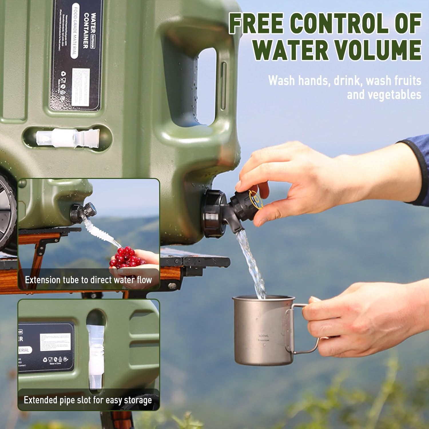 7 Gallon Water Jug,Camping Water Container, BPA Free Portable Water Dispenser US