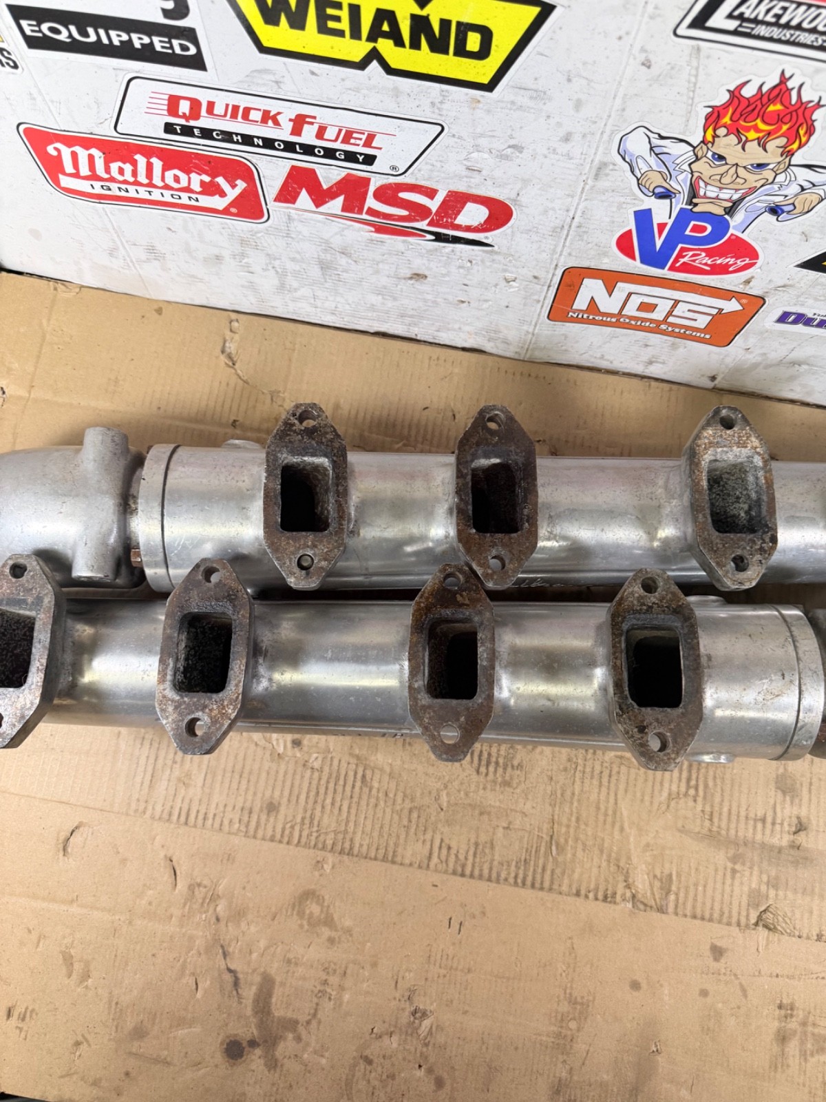 VINTAGE FORD FE 390 427 EDELBROCK M5 MARINE BOAT EXHAUST LOGS EXHAUST MANIFOLD