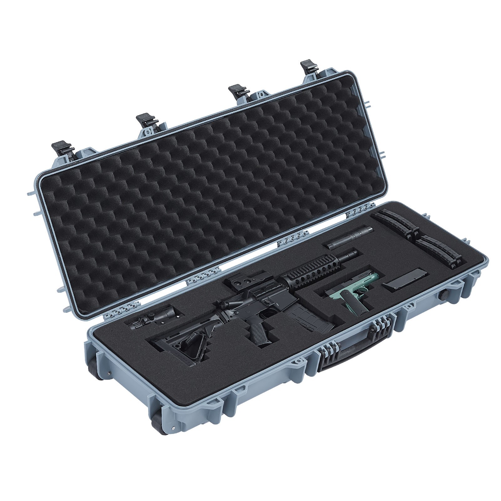Uimoso Durable Hard Rifle Case with Waterproof Design &Customizable Foam Inserts
