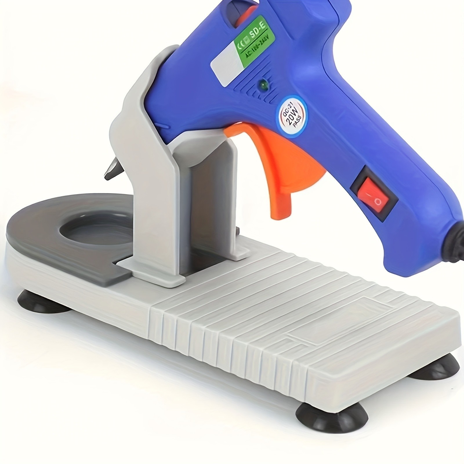 Hot Glue Gun Stand - With Drip Tray & Non-Slip Base for Craft Projects