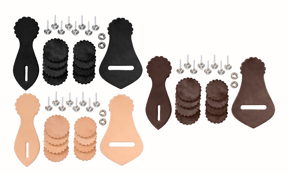 Saddle Repair Kit - Concho Rosettes - Latigo Keeper - Cinch Tongue Hanger