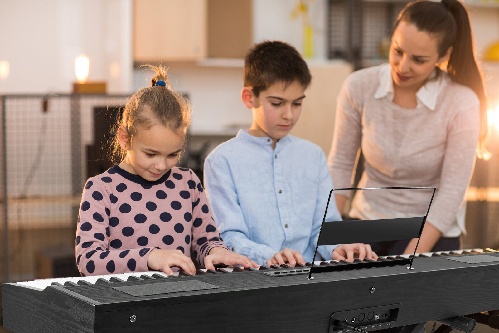 Black 88Key Full Weighted Hammer Action Digital Piano Keyboard w/Pedal,Stand,Bag