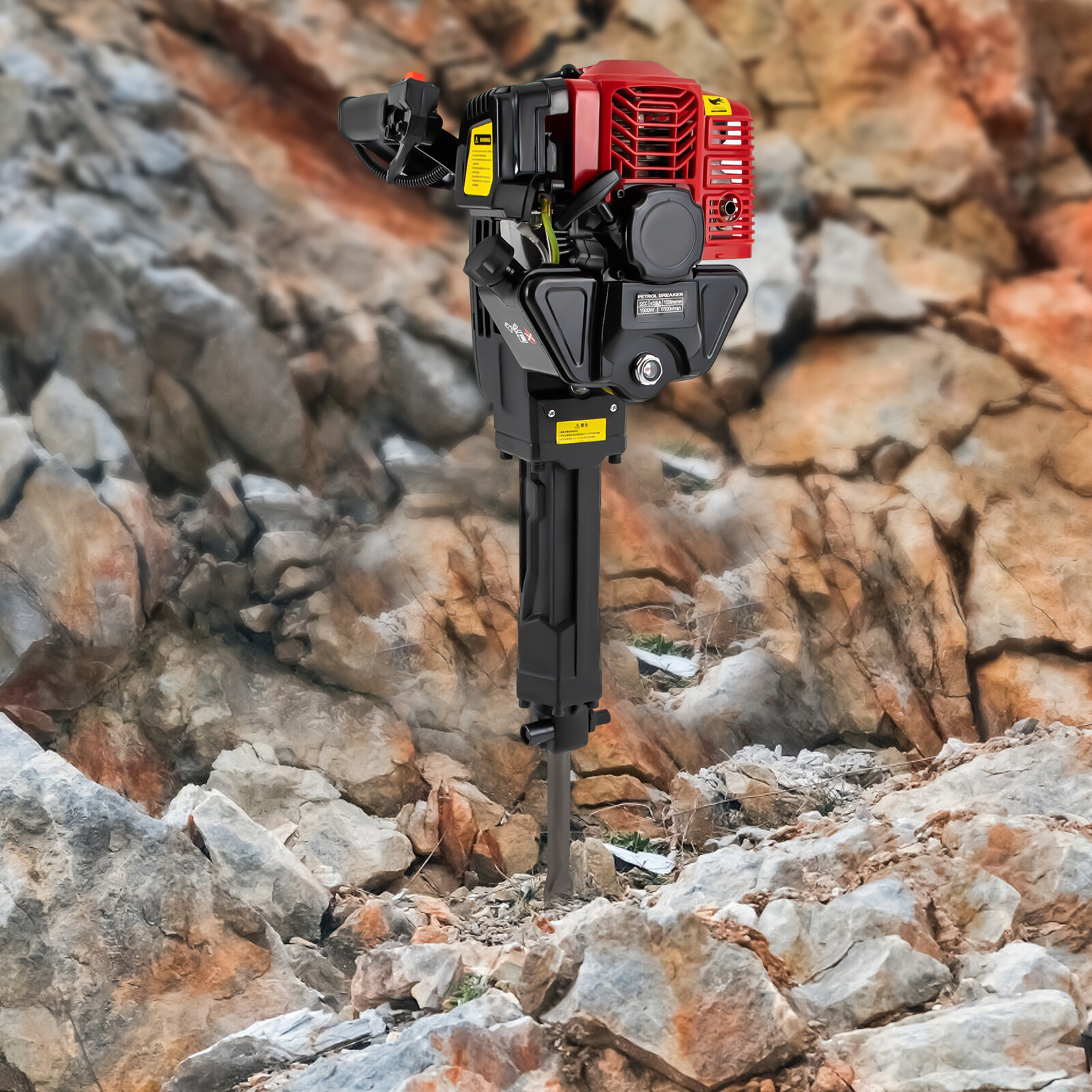 52cc Gas Gasoline Demolition Jack Hammer Concrete Breaker Punch Drill Jackhammer