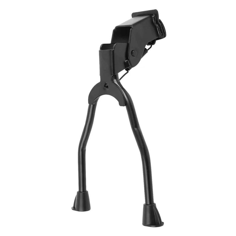 Bicycle Double Leg Side Stand Kick Kickstand Bike Support Spring Center Black