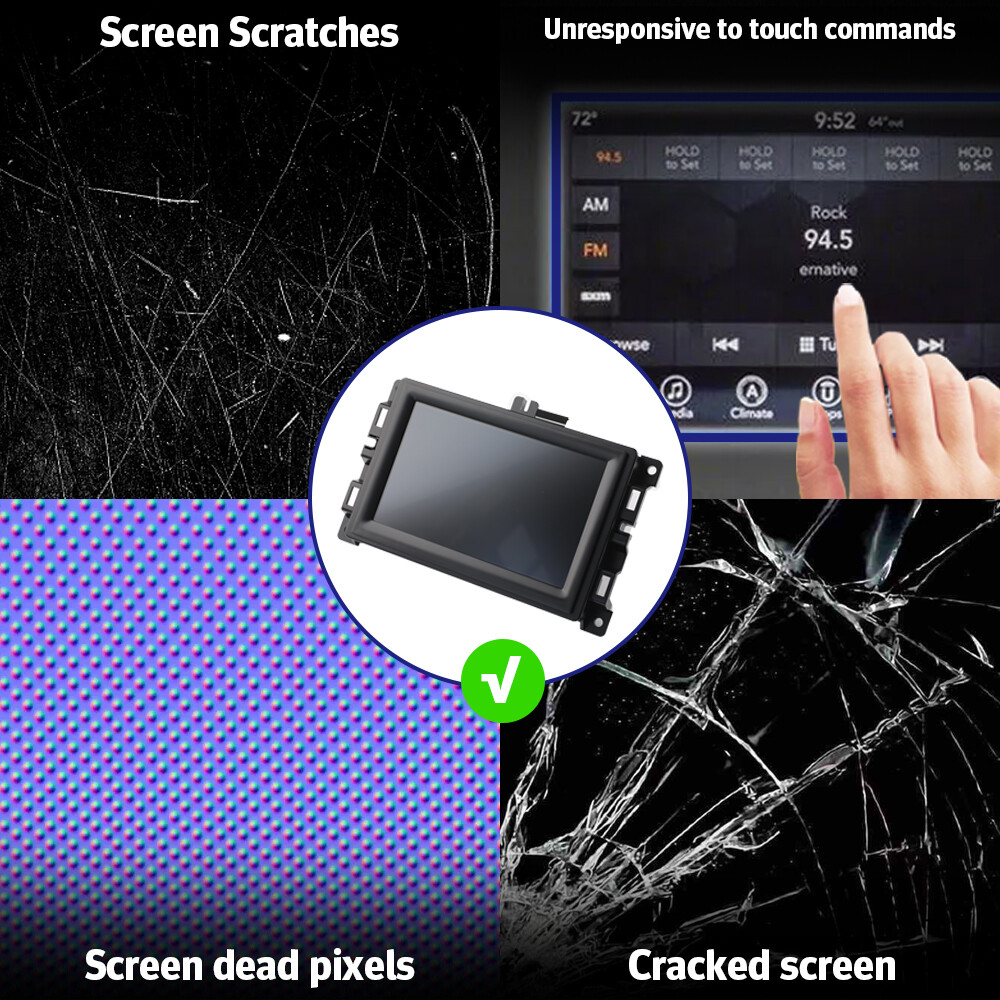 7" LCD Touch Screen w/ Frame For 2017-2020 Jeep Compass Radio Navigation Replace