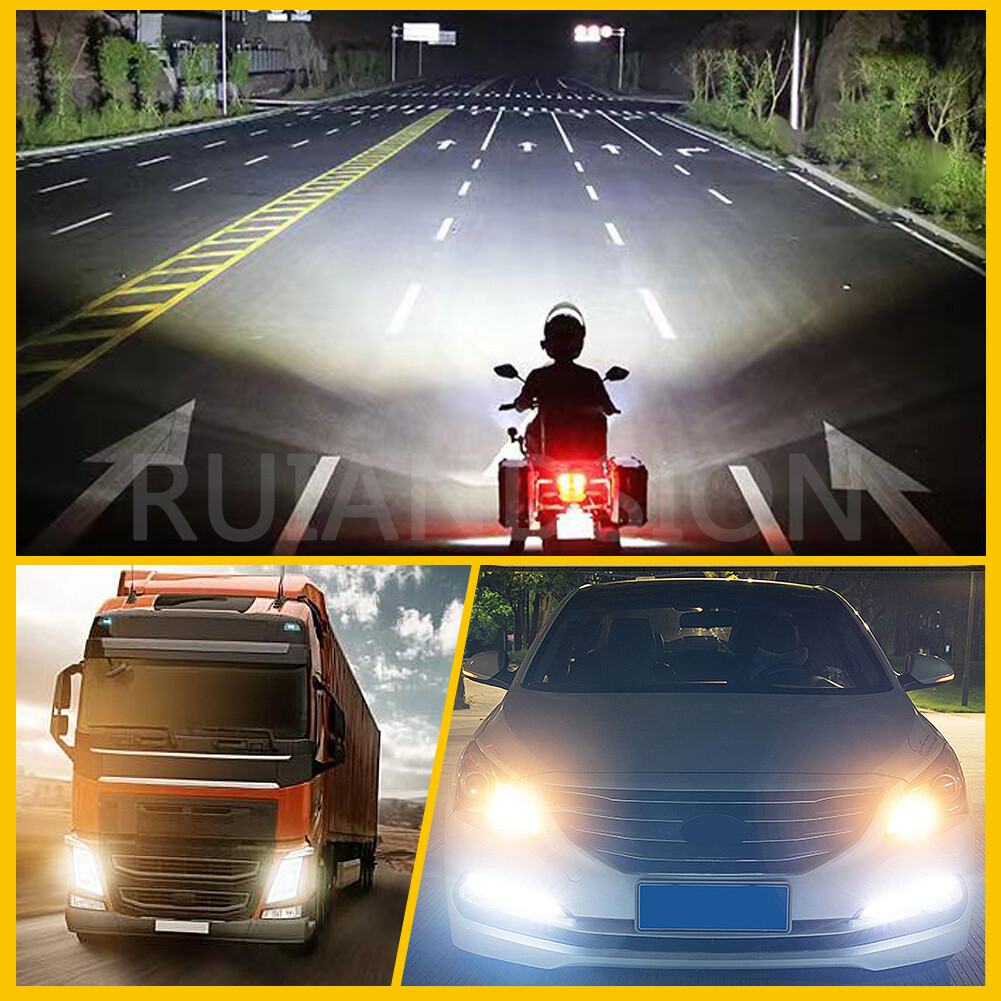 1pc BA20D H6 LED Motorcycle Headlight Bulb S1 S2 Hi Lo Beam DRL Lamp 10-80V