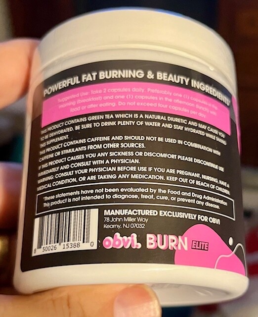 obvi. COLLAGENIC BURN ELITE - Metabolism, Fat Burning & Beauty - 60 Cap - 07/27!