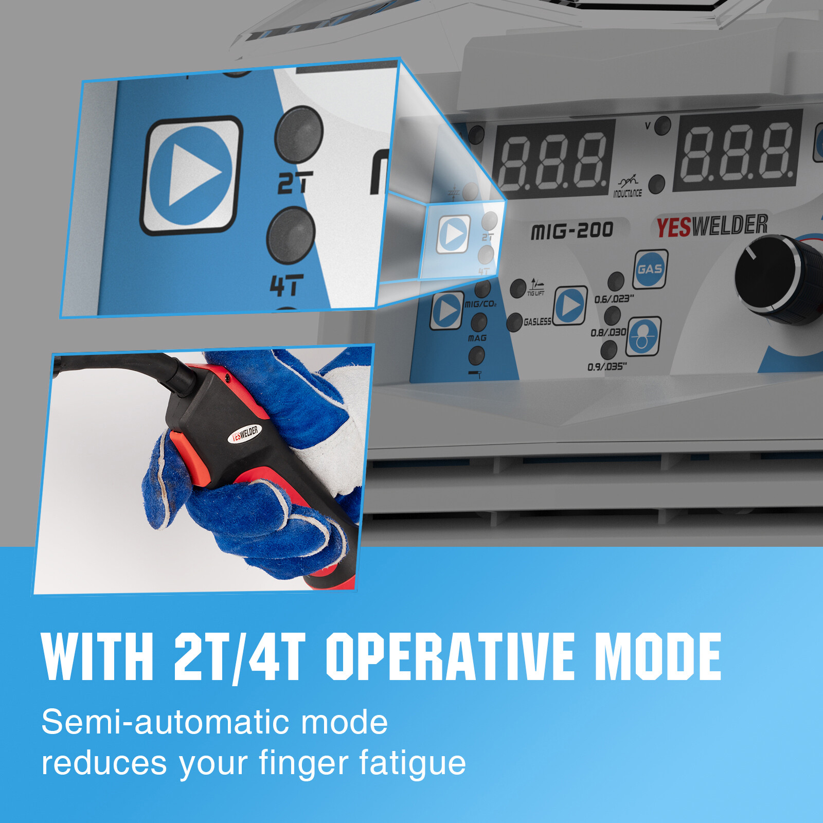 MIG-200 220V 200Amp Welding Machine MIG/Stick/TIG Multi-Process Welder