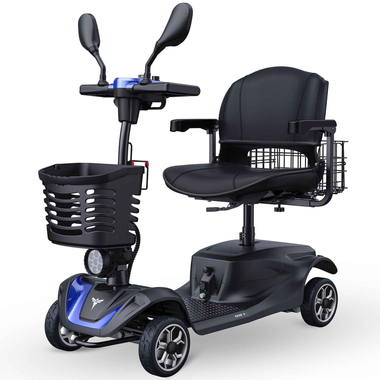 MAX 330lb 4 Wheel Electric Wheelchair 24V Folding Senior Electric Scooter