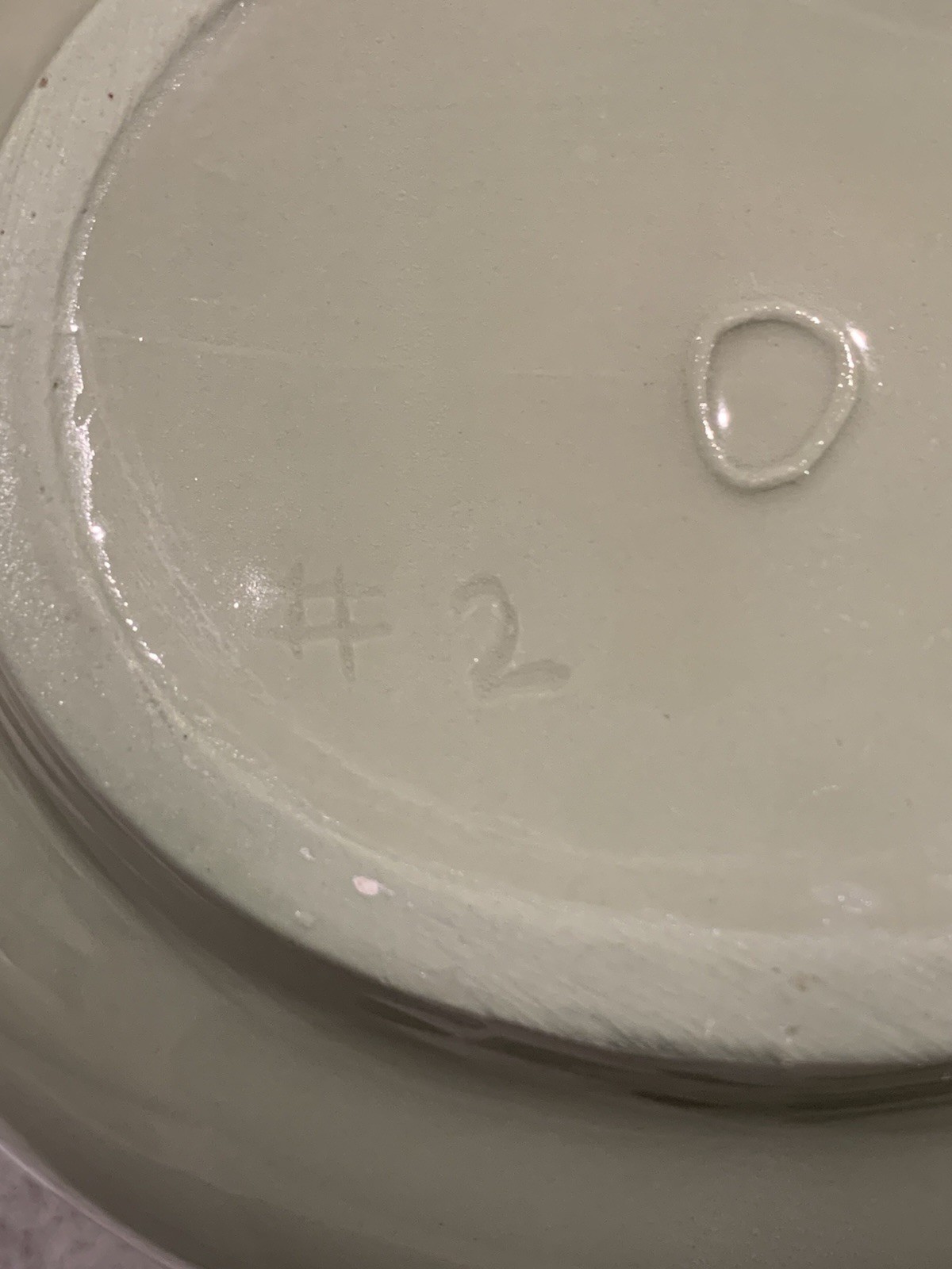 Beautiful Sage Green Ceramic Tea Pot Pitcher Marked #2 On Bottom