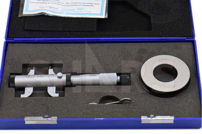 SHARS BEST PRECISION .20 - 2.2" INSIDE MICROMETER SET NEW P}