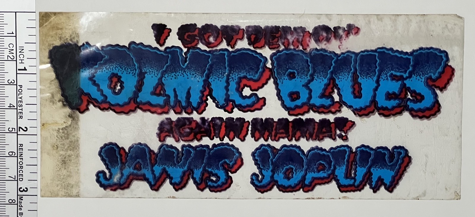 I Got Dem Ol' Kozmic Blues Again Mama! Janis Joplin R Crumb shrink sticker label