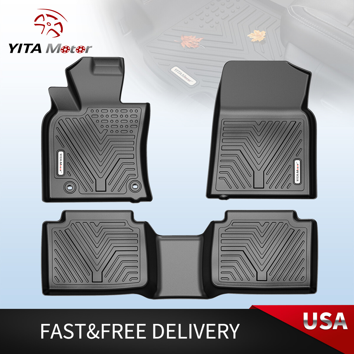 Waterproof Floor Mats for 2018-2023 Toyota Camry LE SE XLE Sedan 3D TPE Liners