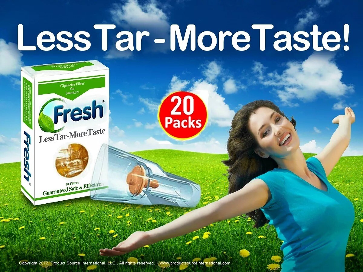 2 PKS FRESH Cigarette Filters = 60 Filters - Takes the Nic Out & Blocks Tar