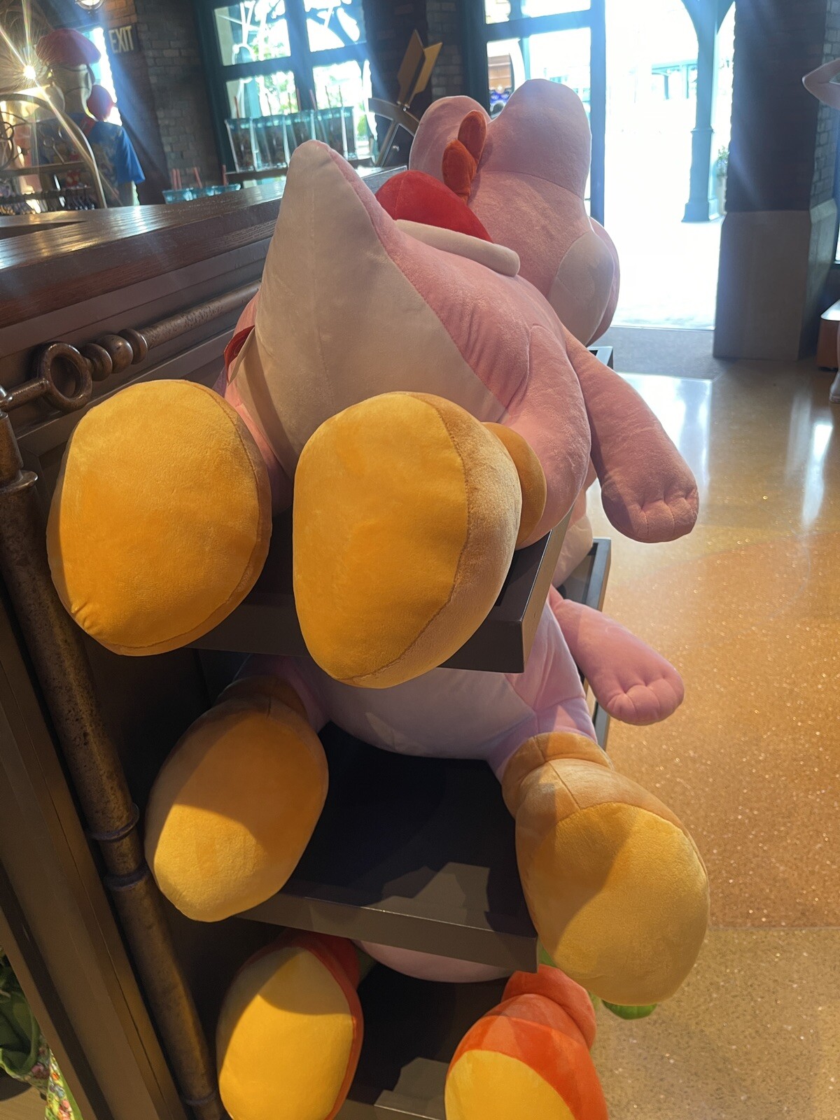 Universal Epic Universe Nintendo Giant Yoshi Cuddle Buddy Pillow Plush Pink