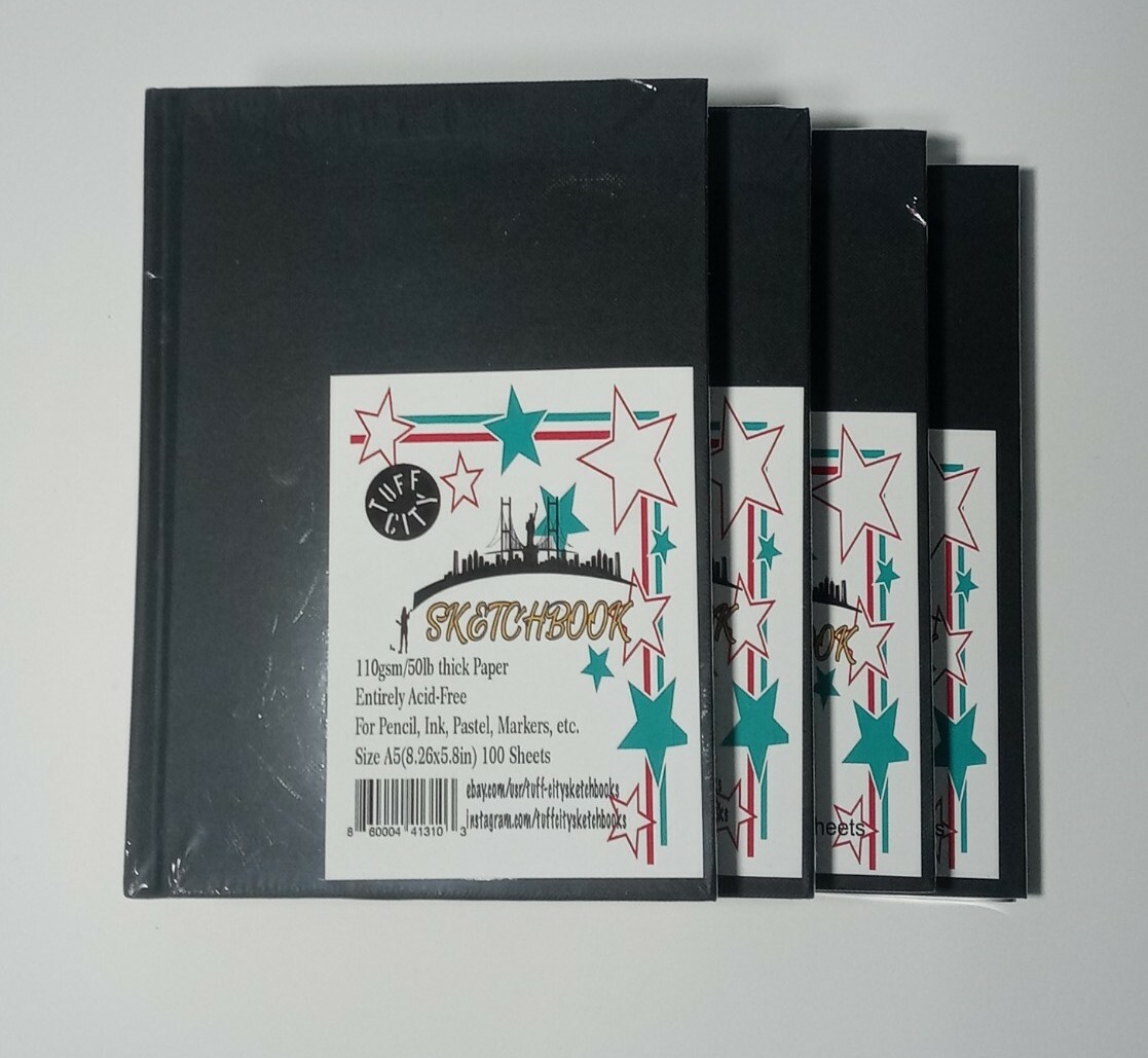 SKETCHBOOKS - (TUFF CITY SKETCHBOOK) Professional quality 200 pages (5.5X8.2)