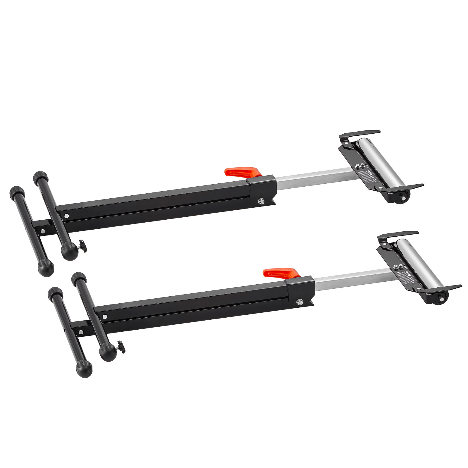 2-Pack Roller Stands Max Load 250 lb Adjustable Height 27-43 in for Woodworking