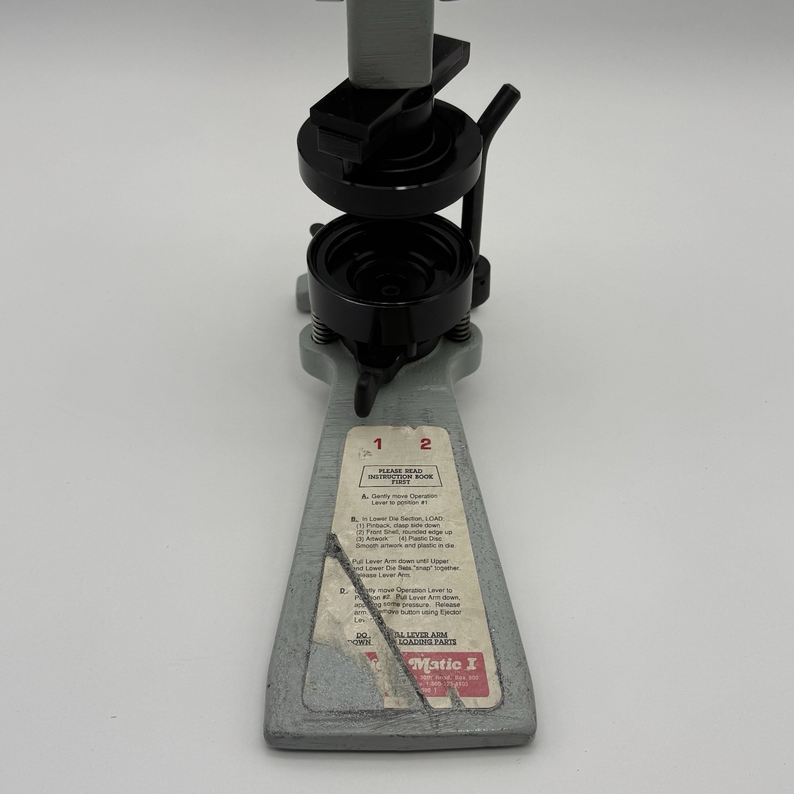 Badge-A-Matic 1 Badge-A-Minit 2 1/4" Button Maker Hand Press 2.25" Badges