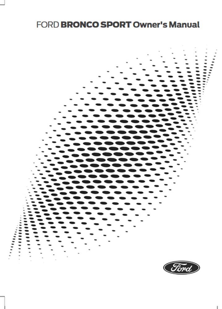 2025 Ford Truck Bronco Sport Owner's Manual