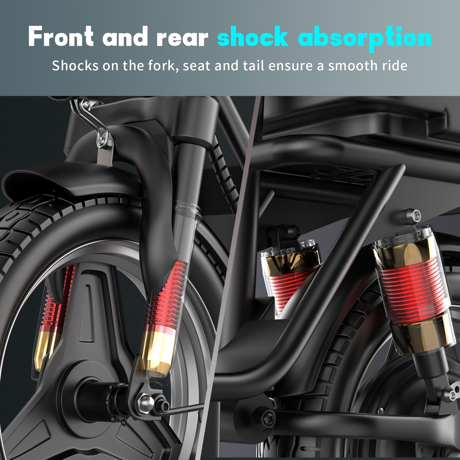 1500W Electric Scooter for Adults with Seat14"45 Miles & 30MPH Shock Absorbing