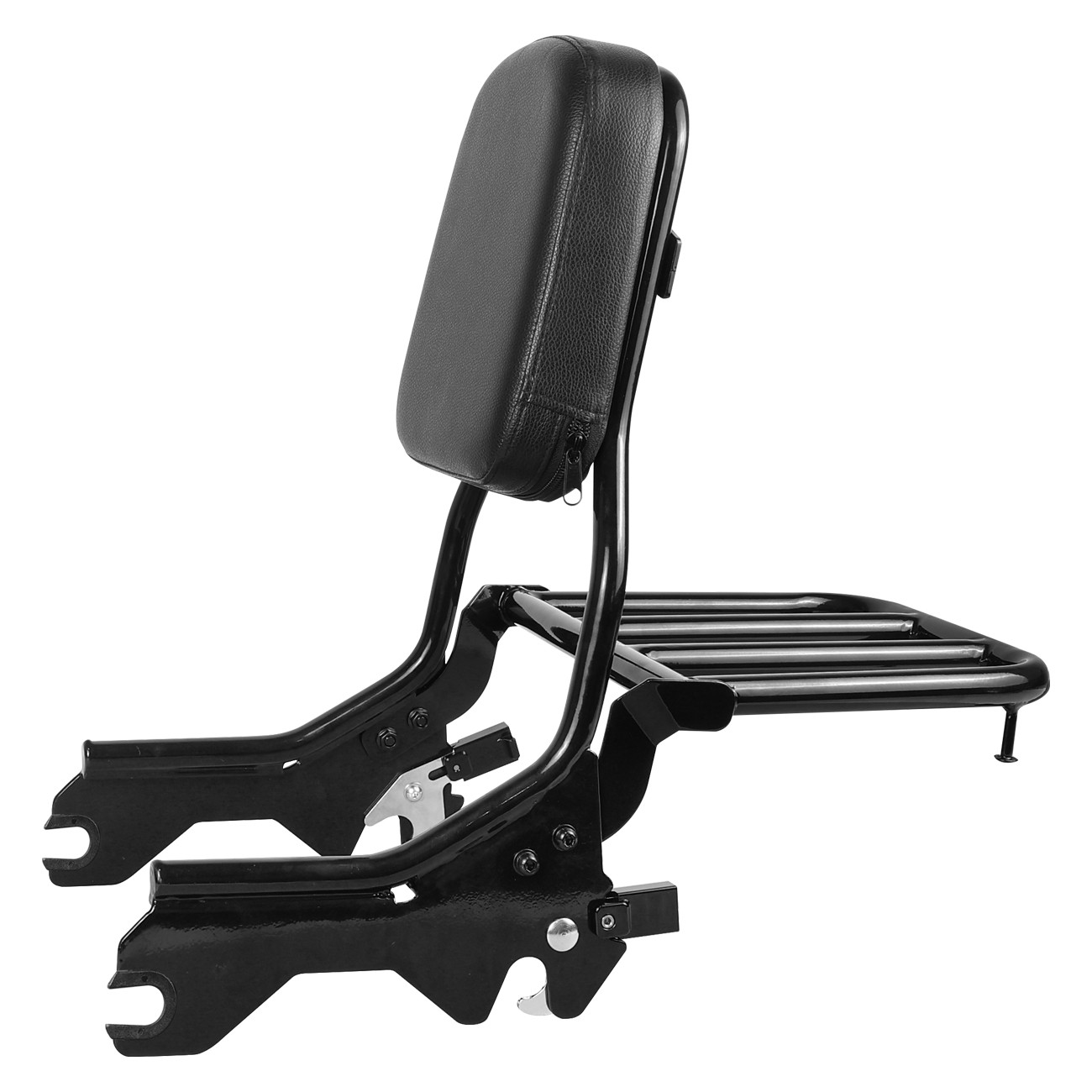 Sissy Bar Upright Passenger Backrest For Harley Softail FLDE FLHC 2018-25 Black