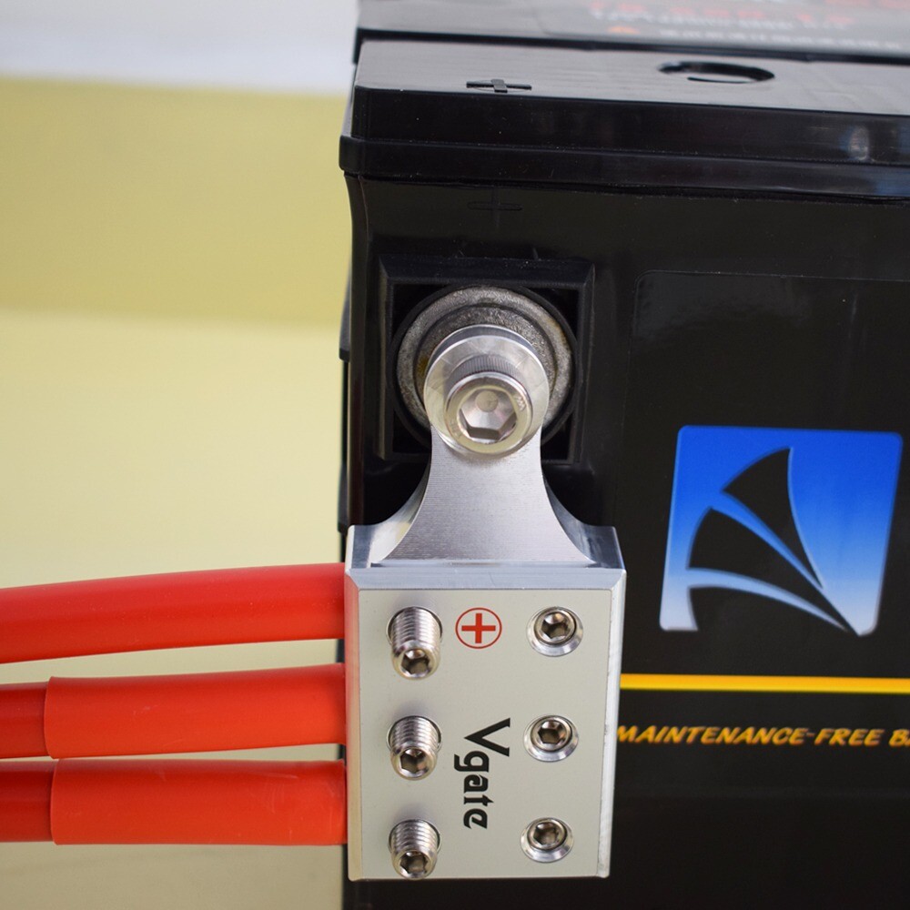 Vgate 6x1/0 AWG Gauge Post Battery Terminals for Lithium or AGM,M6 or 1/4”-20