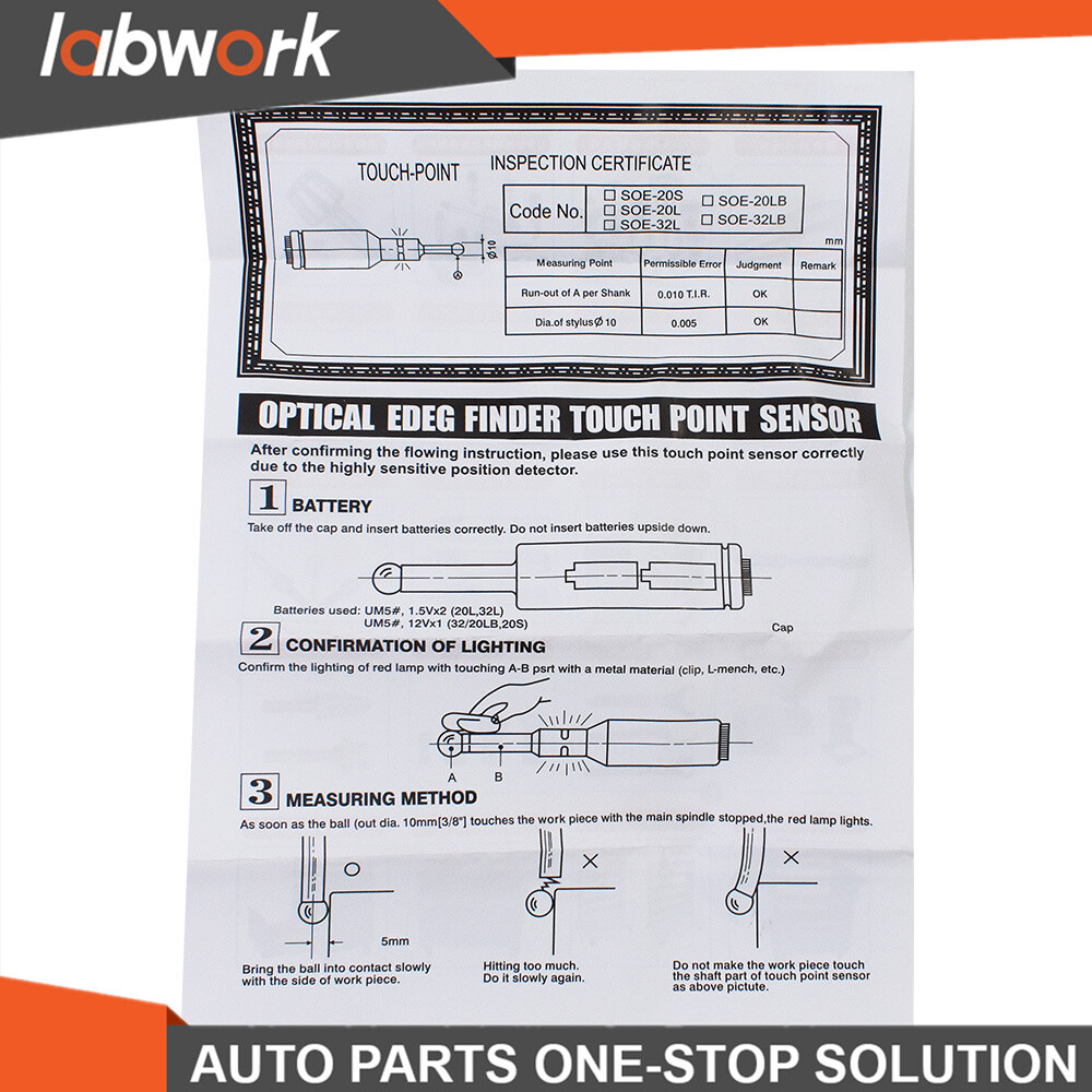 Precision Touch Point Sensor Electronic Optical Edge Finder LED Beep