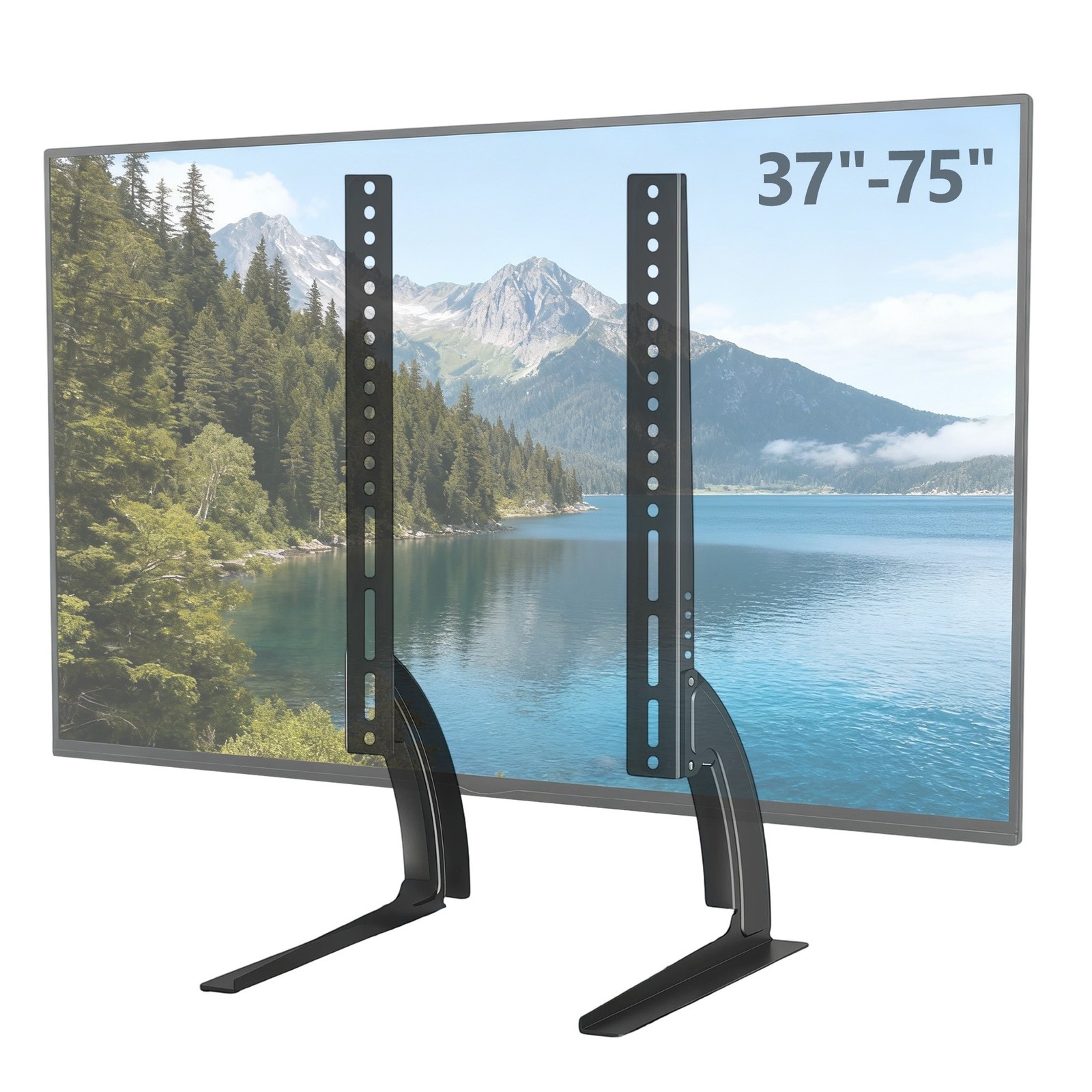 Universal TV Stand Mount for 37-75 Inch Tvs, Height Adjustable Table Top TV Stan