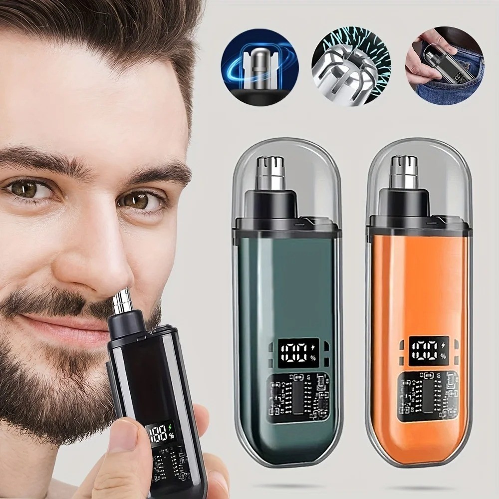 Ear and Nose Hair Trimmer with LED indicator USB Rechargeable Water Resistant