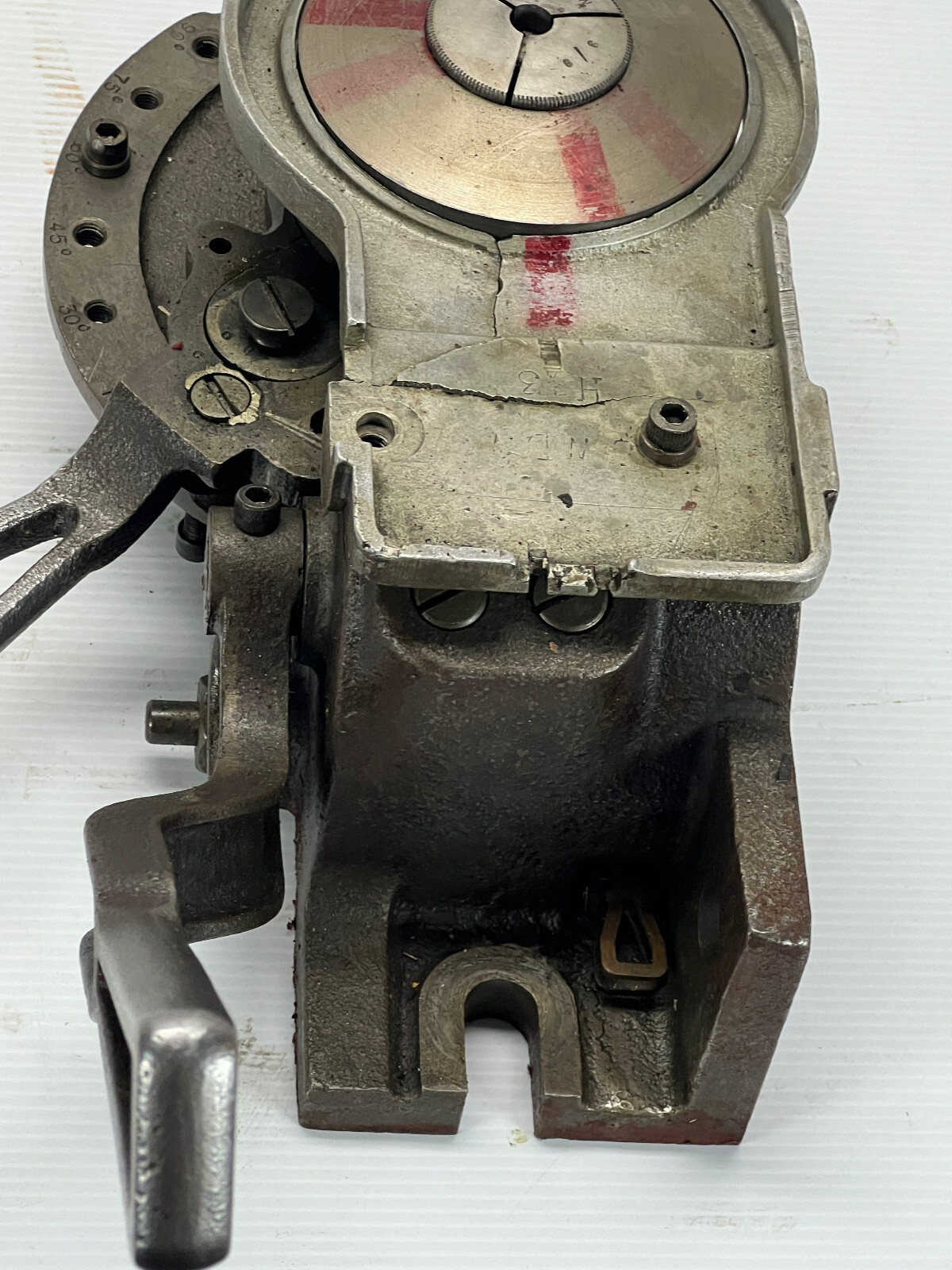 EARLY COLLET INDEXER COLLET FIXTURE MACHINE (CRACK ON TOP)