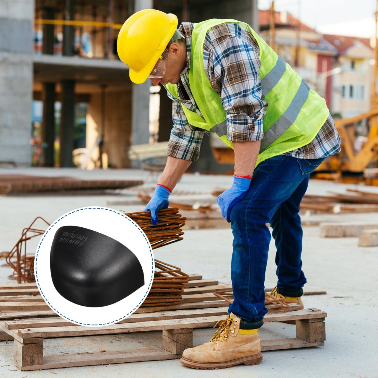 Steel Toe Guards, 1 Pair Inserts for Shoes, Work Protector Caps Safety