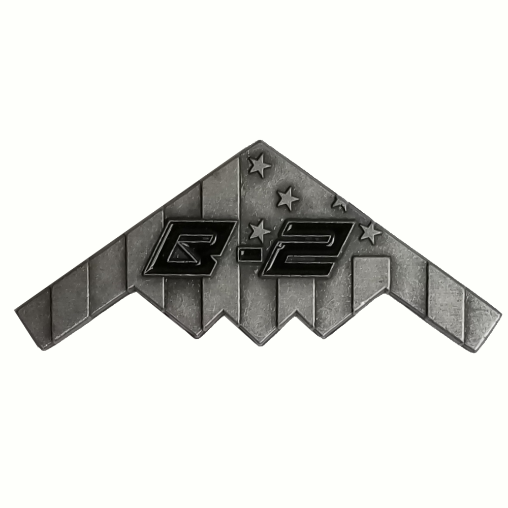 B-2 "Stealth" Spirit Bomber Military Aircraft Shaped Challenge Coin