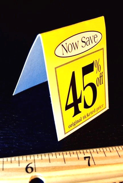 SALE TENT SET ⭐ PERCENT OFF PRICE SIGNS ⭐ DISPLAY CASE JEWELRY STORE PAWN SHOP