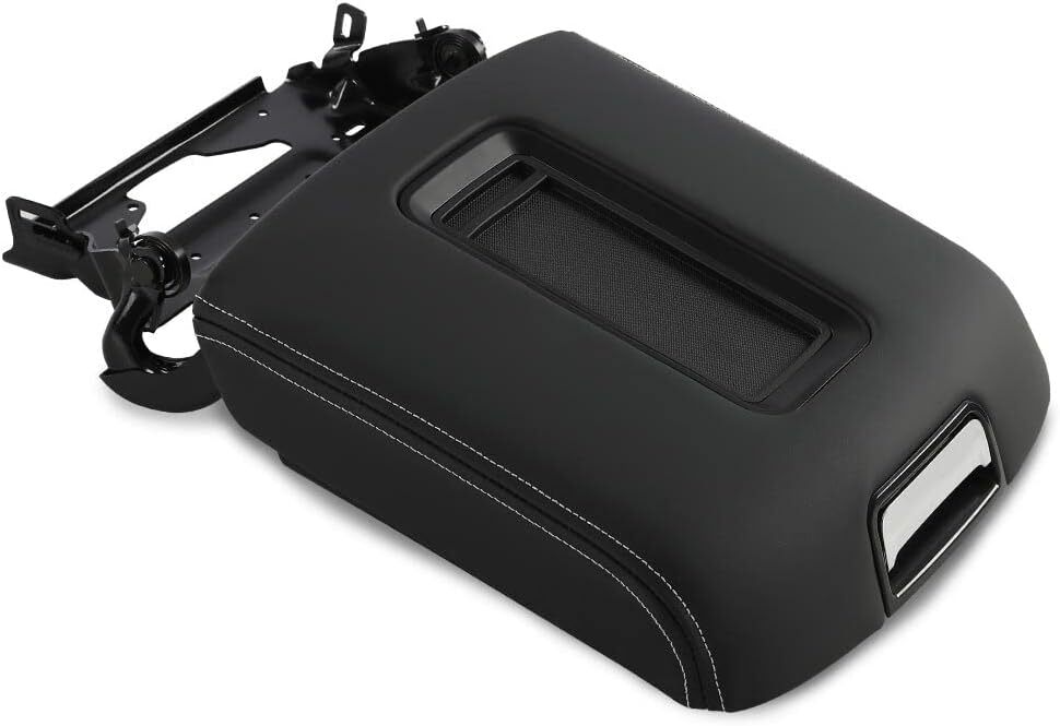 Leather Center Console Armrest Lid Black Fit For 2015-2019 Tahoe Yukon Suburban