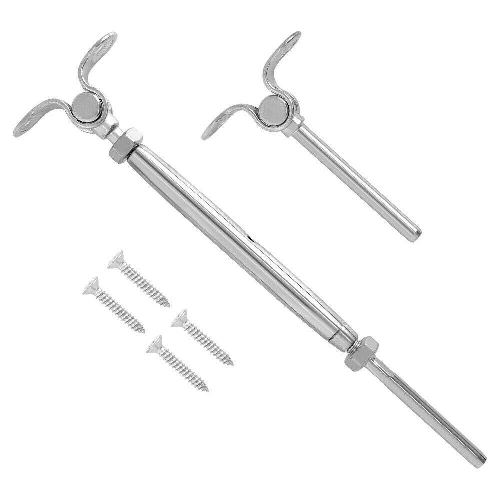 10 1/8" Cable Railing T316 Stainless Steel Swage Toggle Turnbuckle Hardware Kit
