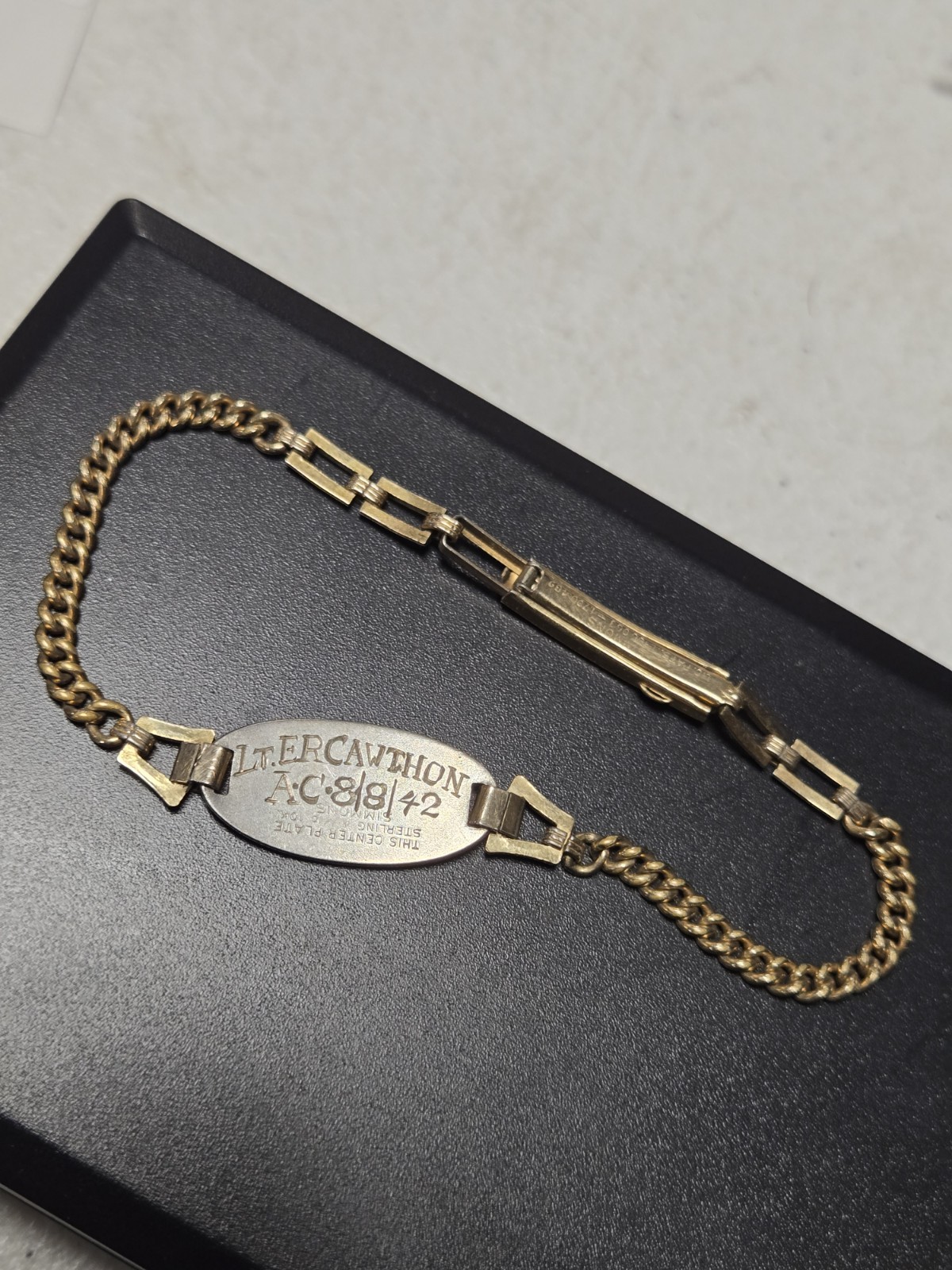 Vintage rare 1942 Sterling Silver WWII US Sweetheart Military Wings Bracelet