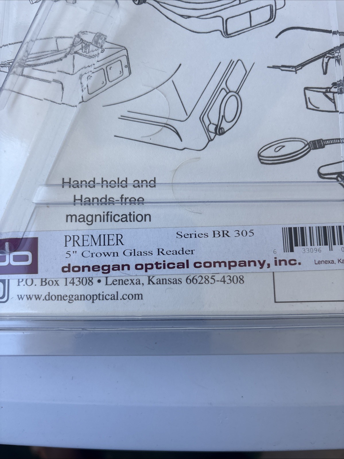 Vintage Donegan Optical Brass Magnifyer BR 305 Premier Brand New RARE USA