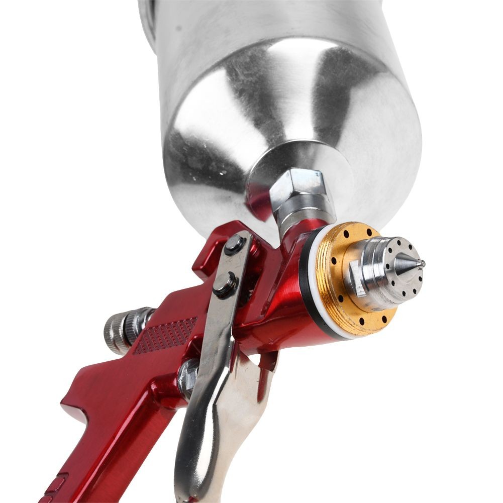 1.4/1.7/2.5mm Nozzle HVLP Air Feed Spray Gun Kit Car Paint Primer Clearcoat USA