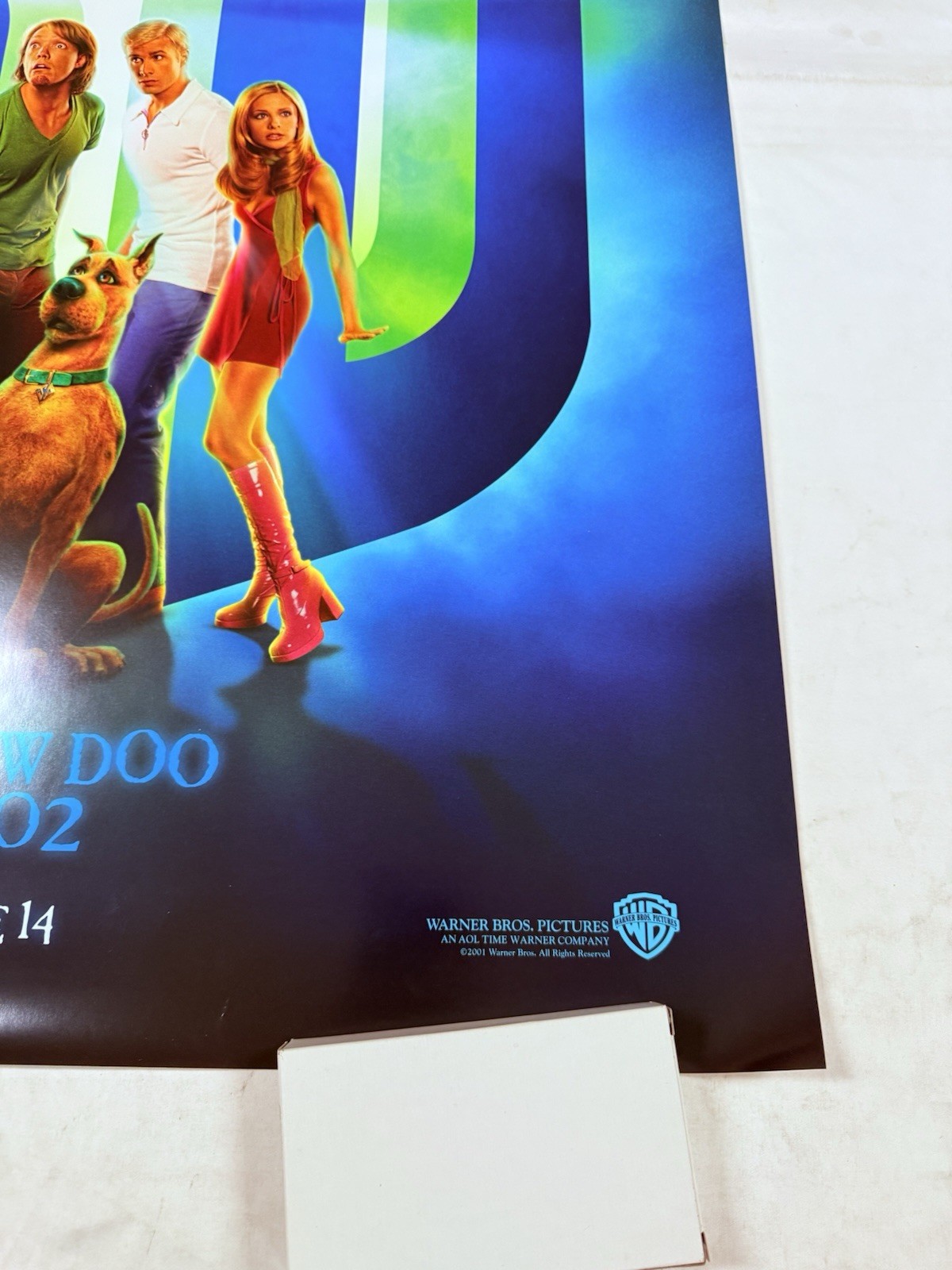 2002 Scooby Doo Original 27x40 Movie Poster Mint Unused Matthew Lillard