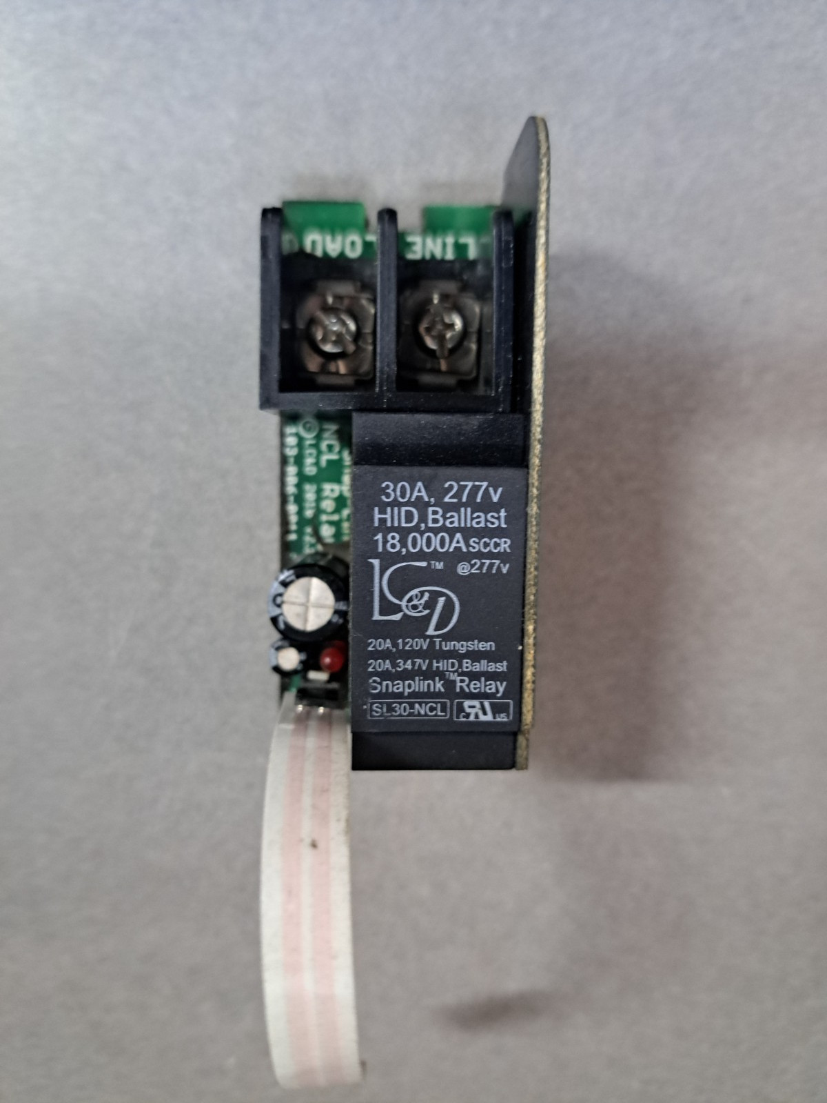 LCD, NCL RELAY HID BALLAST, 30AMP 277V, SNAPLINK RELAY, SL30-NCL.