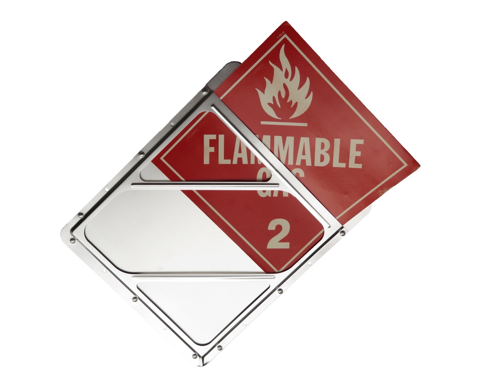 Road Superior Truck Parts Pair of White Aluminum DOT Tagboard Placard Holders