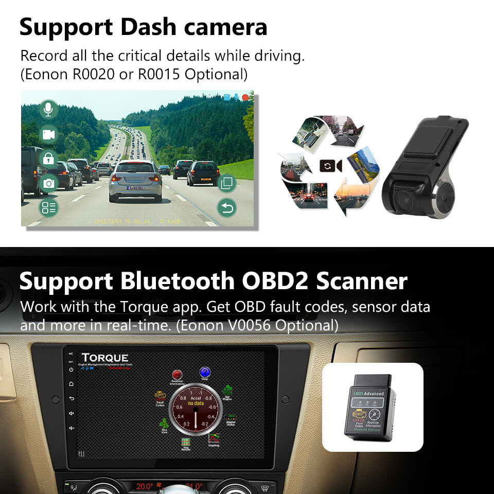 Android 10 8-Core 2GB RAM Head Unit Car GPS Radio Stereo for BMW E90 E91 E92 E93