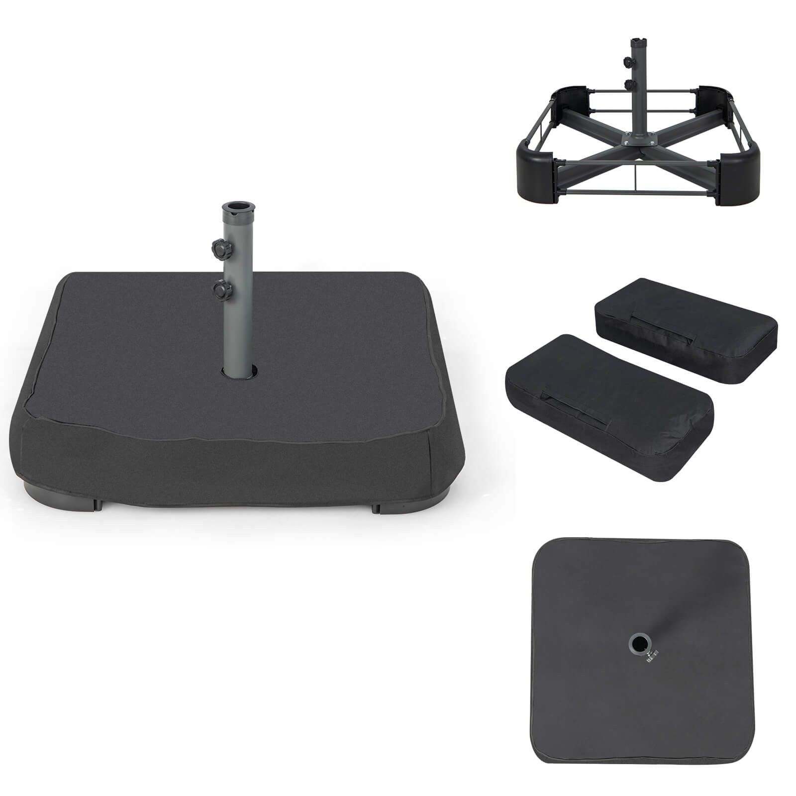 Patio Market Offset Umbrella Stand Holder Base Sand Filled Sandbags Outdoor