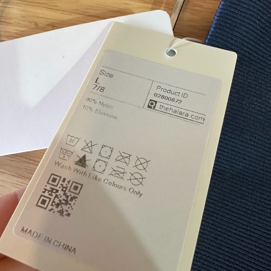 Halara Butt Lift Leggings Womens Large 7/8 Blue Length High Waist Tummy Control