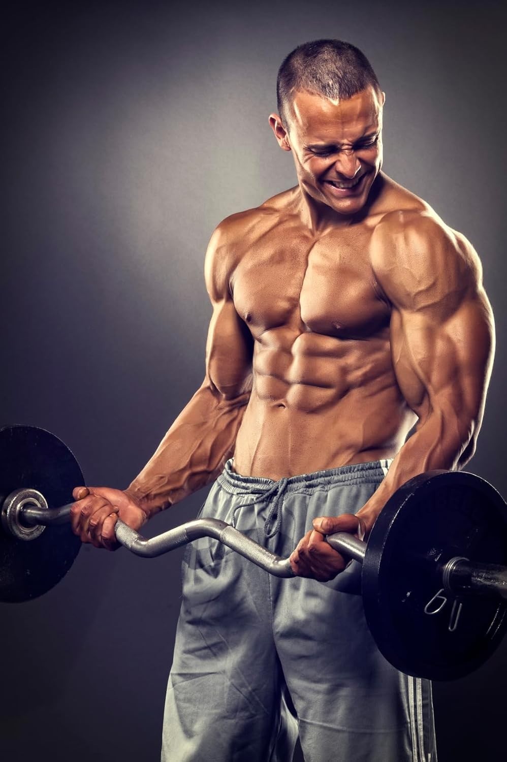 Barbell Curl Bar for Squat, Weight Lifting, Bicep Curl, 47" Olympic EZ Curl Bar