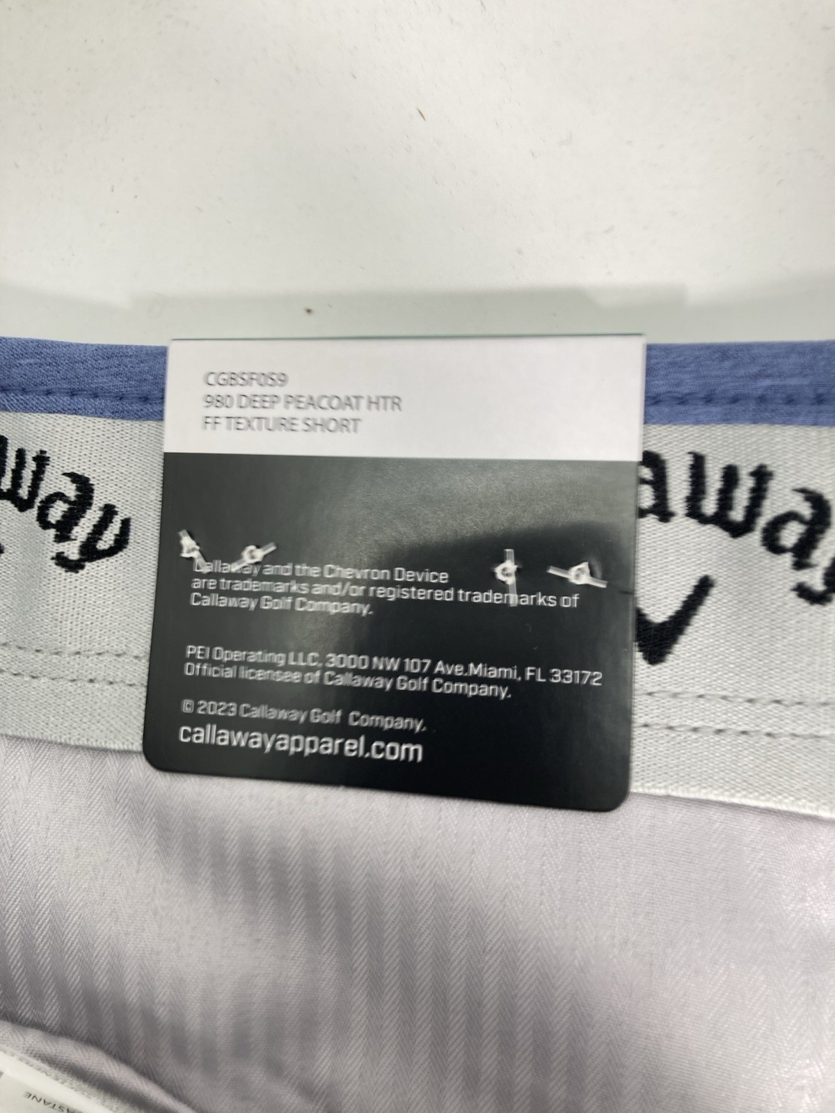 Callaway Performance Golf Shorts Men Size 40X10 Blue Flat Front Stretch NWT