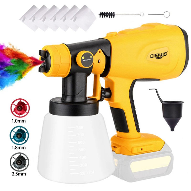 Cordless Paint Sprayer For DEWALT 20V Battery High Pressure Spray Paint Gun