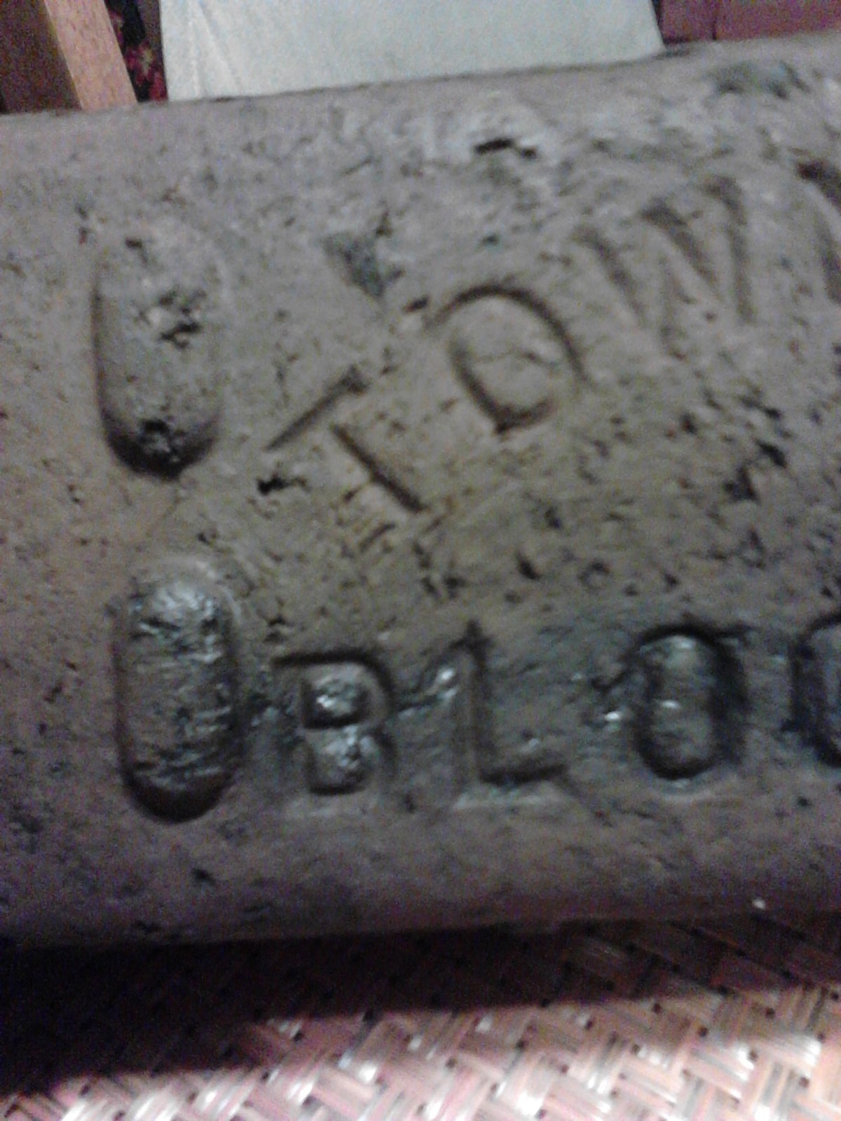 Antique Paving Paver Street Brick, Townsend Block ZO With 1906 Date Of Laydown.